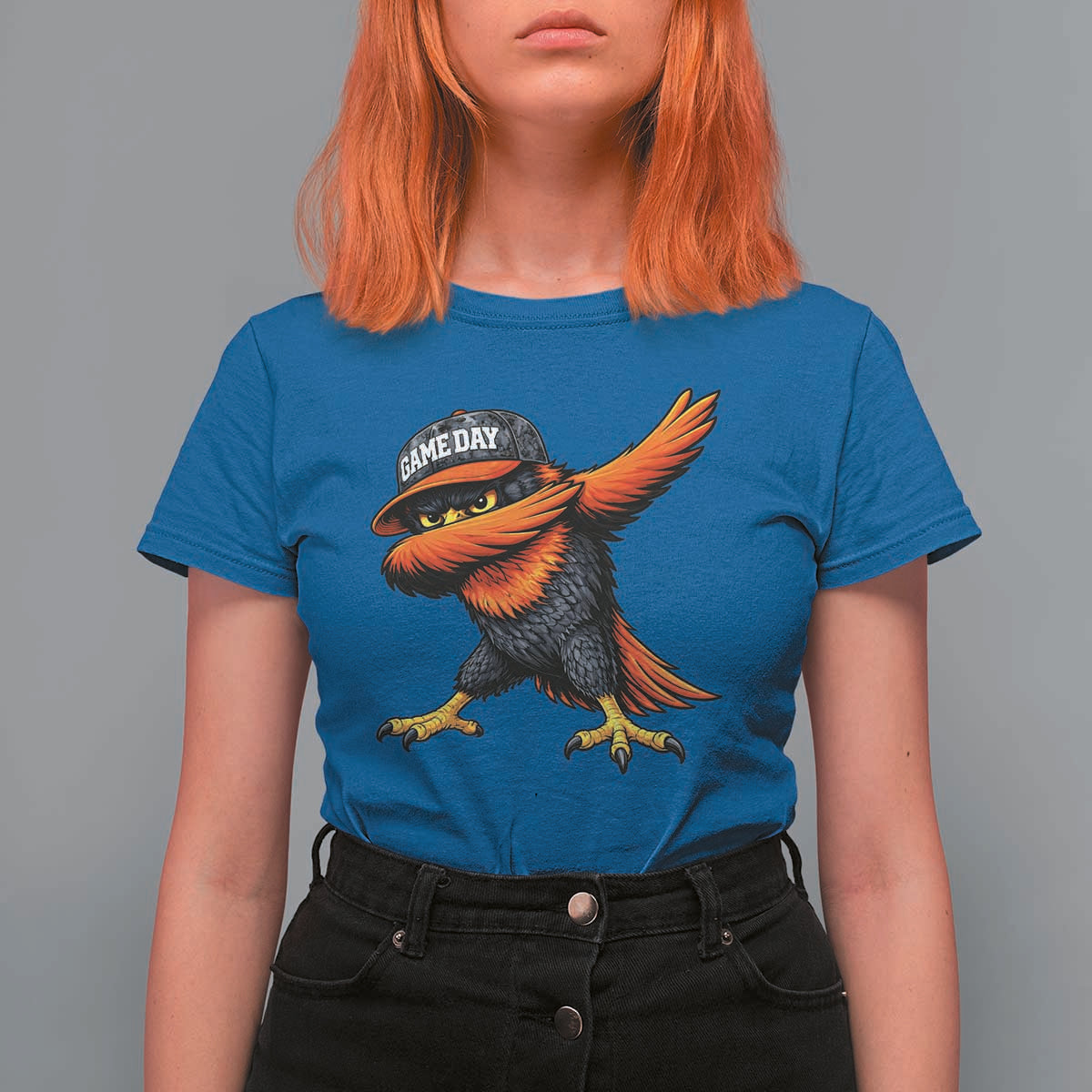 Fierce Oriole Spirit Graphic T Shirt For Women Cool Game Day Sports Fan