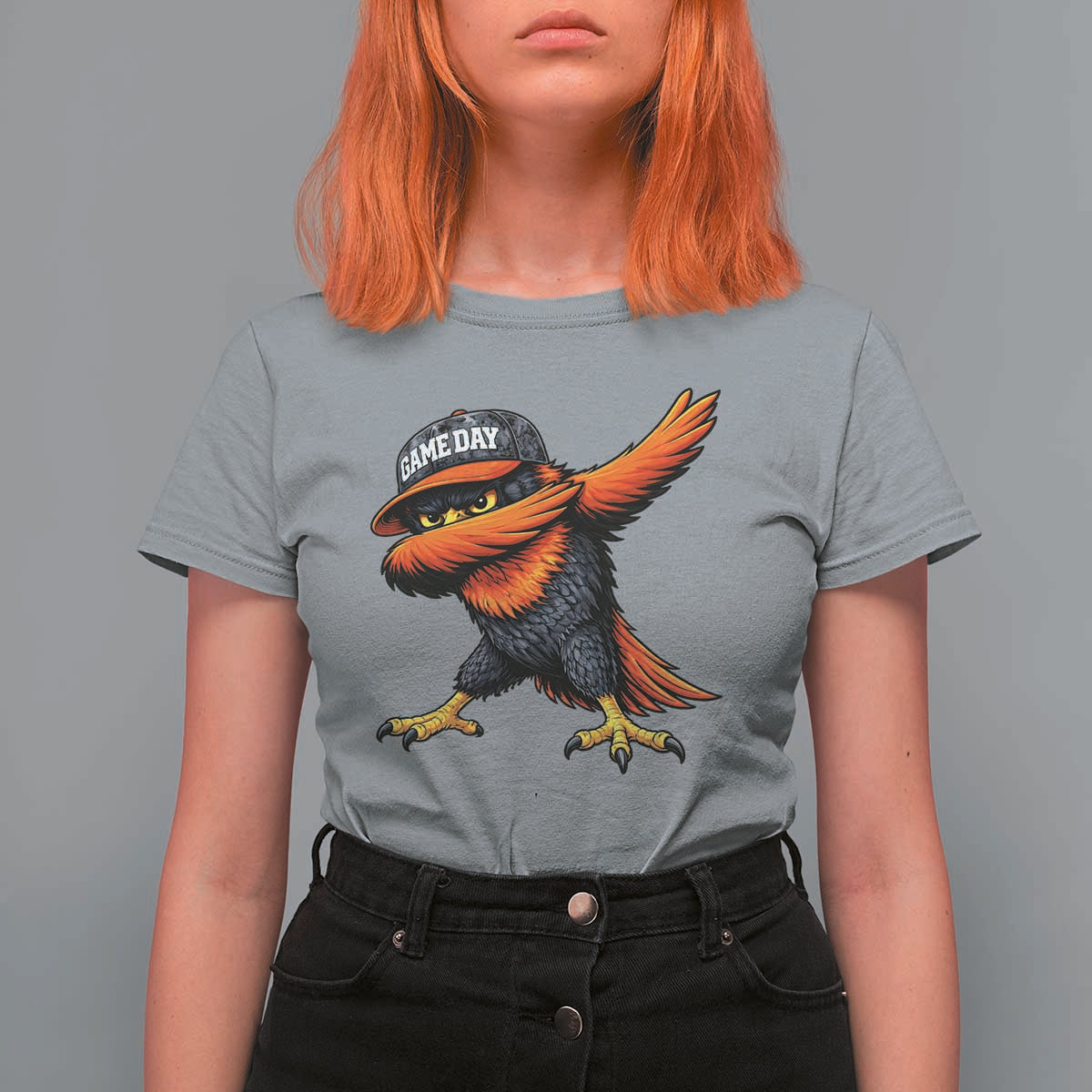 Fierce Oriole Spirit Graphic T Shirt For Women Cool Game Day Sports Fan