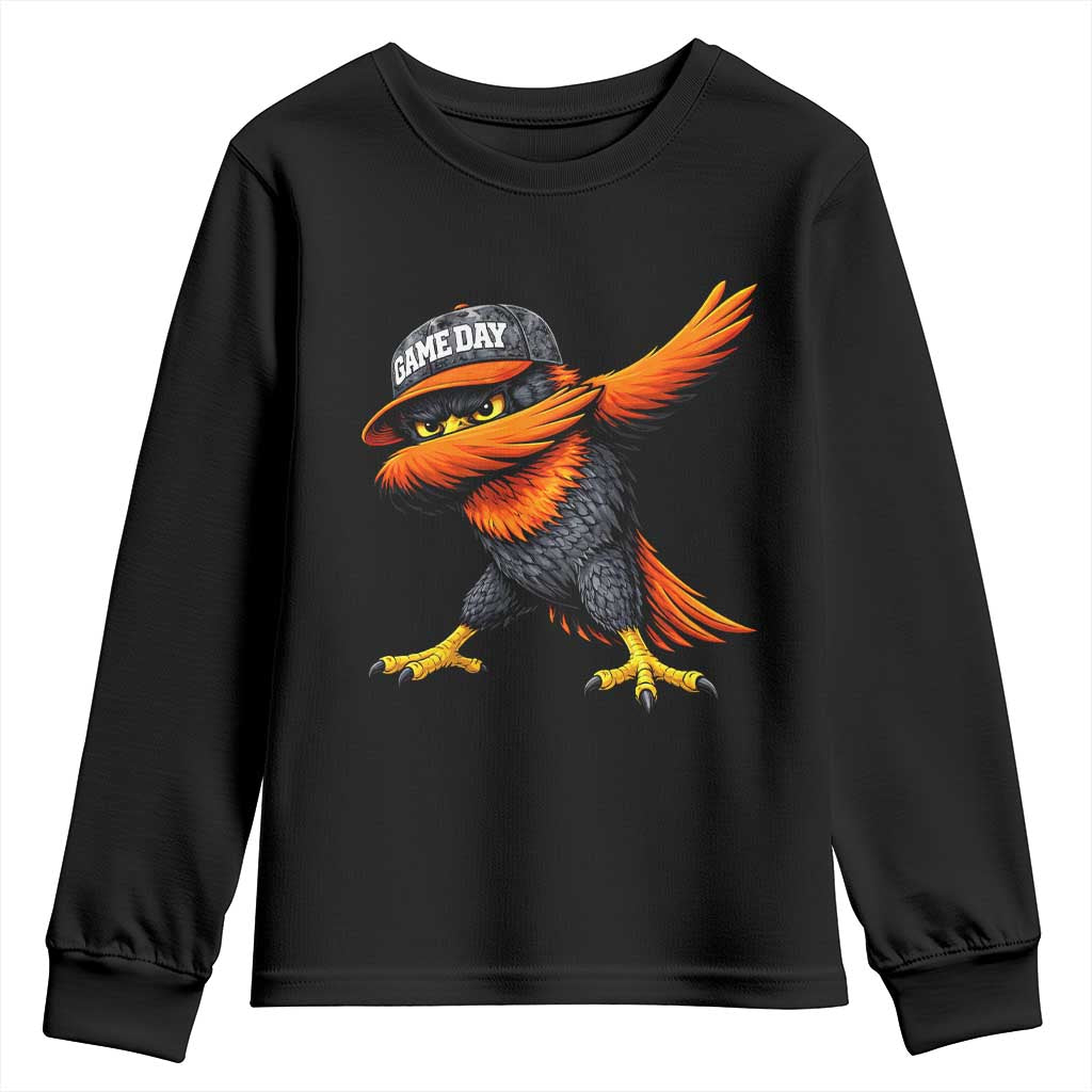 Fierce Oriole Spirit Graphic Youth Sweatshirt Cool Game Day Sports Fan