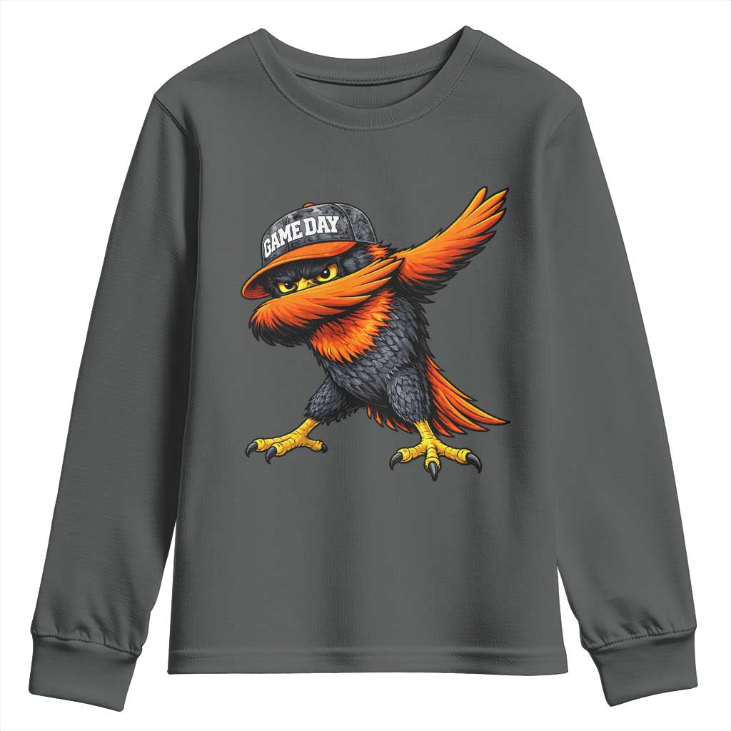 Fierce Oriole Spirit Graphic Youth Sweatshirt Cool Game Day Sports Fan