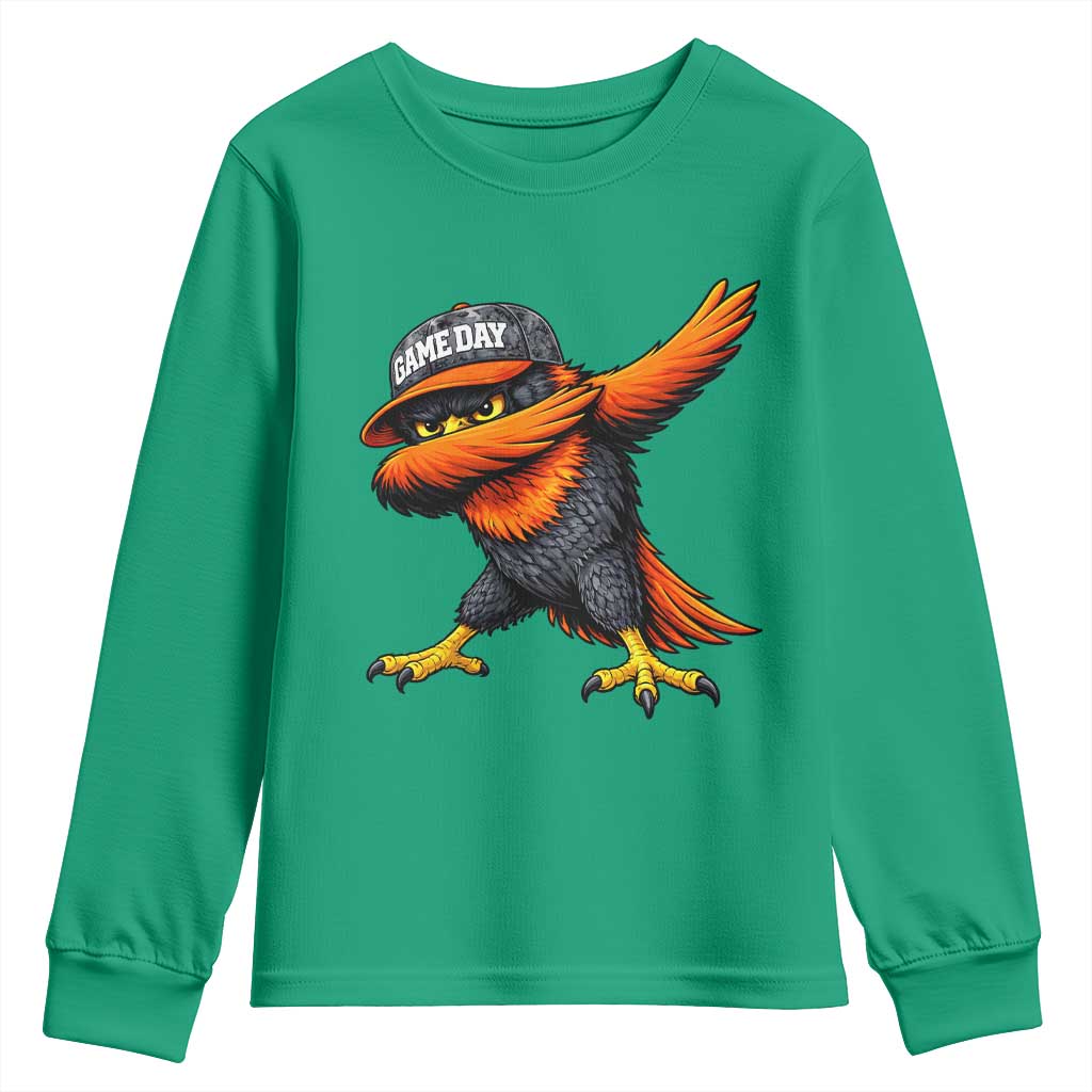 Fierce Oriole Spirit Graphic Youth Sweatshirt Cool Game Day Sports Fan
