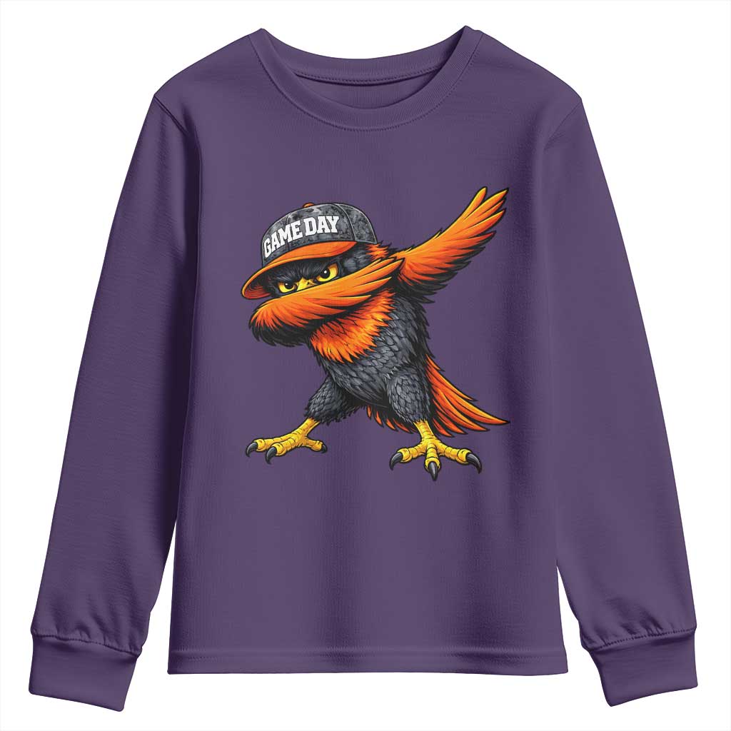 Fierce Oriole Spirit Graphic Youth Sweatshirt Cool Game Day Sports Fan
