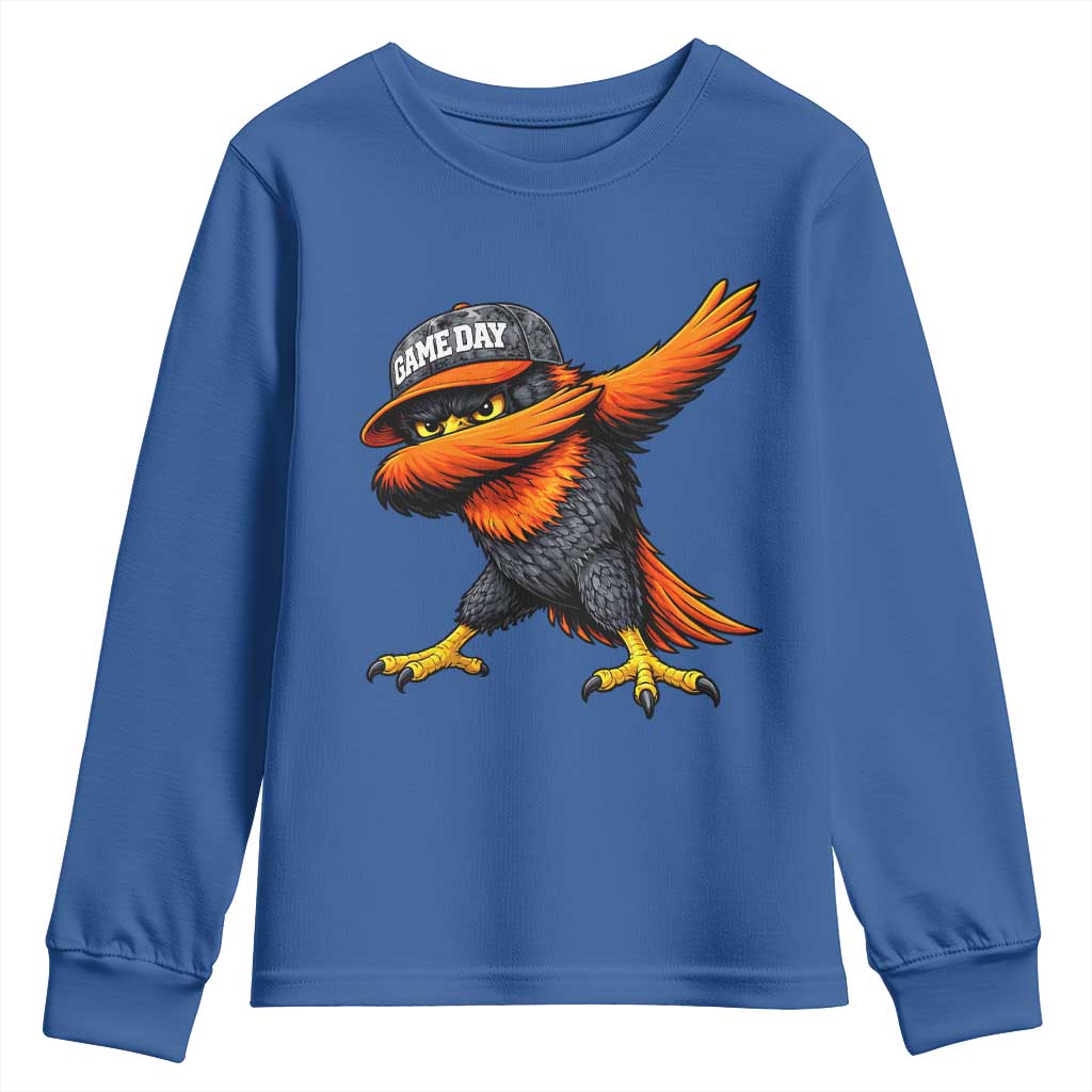 Fierce Oriole Spirit Graphic Youth Sweatshirt Cool Game Day Sports Fan