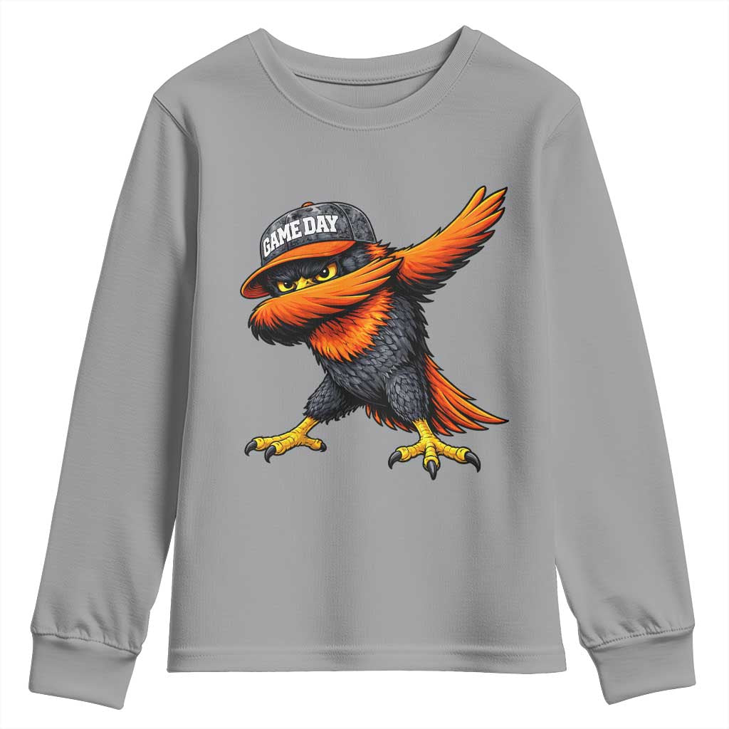 Fierce Oriole Spirit Graphic Youth Sweatshirt Cool Game Day Sports Fan