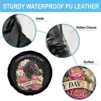Celebrating 152 Years Derby Day Floral Spare Tire Cover Horse Racing Pink Peony White Lily Equestrian 152nd Anniversary