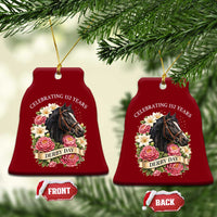 Celebrating 152 Years Derby Day Floral Ceramic Ornament Horse Racing Pink Peony White Lily Equestrian 152nd Anniversary