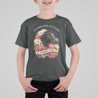 Celebrating 152 Years Derby Day Floral T Shirt For Kid Horse Racing Pink Peony White Lily Equestrian 152nd Anniversary