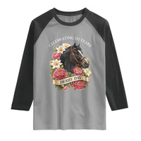 Celebrating 152 Years Derby Day Floral Raglan Shirt Horse Racing Pink Peony White Lily Equestrian 152nd Anniversary