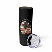 Celebrating 152 Years Derby Day Floral Skinny Tumbler Horse Racing Pink Peony White Lily Equestrian 152nd Anniversary