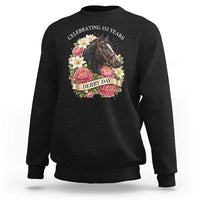 Celebrating 152 Years Derby Day Floral Sweatshirt Horse Racing Pink Peony White Lily Equestrian 152nd Anniversary