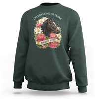 Celebrating 152 Years Derby Day Floral Sweatshirt Horse Racing Pink Peony White Lily Equestrian 152nd Anniversary