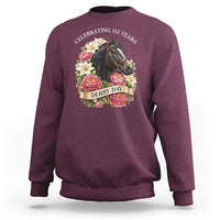 Celebrating 152 Years Derby Day Floral Sweatshirt Horse Racing Pink Peony White Lily Equestrian 152nd Anniversary
