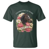 Celebrating 152 Years Derby Day Floral T Shirt Horse Racing Pink Peony White Lily Equestrian 152nd Anniversary