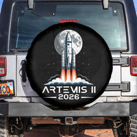 Lunar Journey 2026 Retro Rocket Launch Spare Tire Cover Space Exploration Astronomy Enthusiasts Sci-Fi Lovers