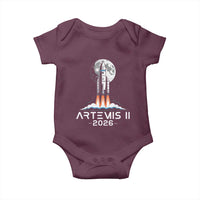 Lunar Journey 2026 Retro Rocket Launch Baby Onesie Space Exploration Astronomy Enthusiasts Sci-Fi Lovers