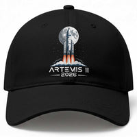 Lunar Journey 2026 Retro Rocket Launch Baseball Cap Space Exploration Astronomy Enthusiasts Sci-Fi Lovers
