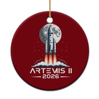 Lunar Journey 2026 Retro Rocket Launch Ceramic Ornament Space Exploration Astronomy Enthusiasts Sci-Fi Lovers