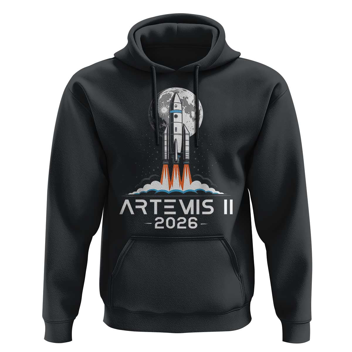 Lunar Journey 2026 Retro Rocket Launch Hoodie Space Exploration Astronomy Enthusiasts Sci-Fi Lovers