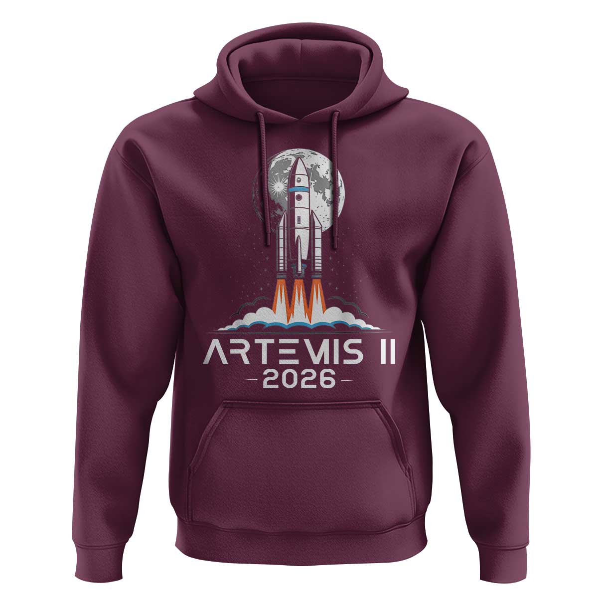Lunar Journey 2026 Retro Rocket Launch Hoodie Space Exploration Astronomy Enthusiasts Sci-Fi Lovers
