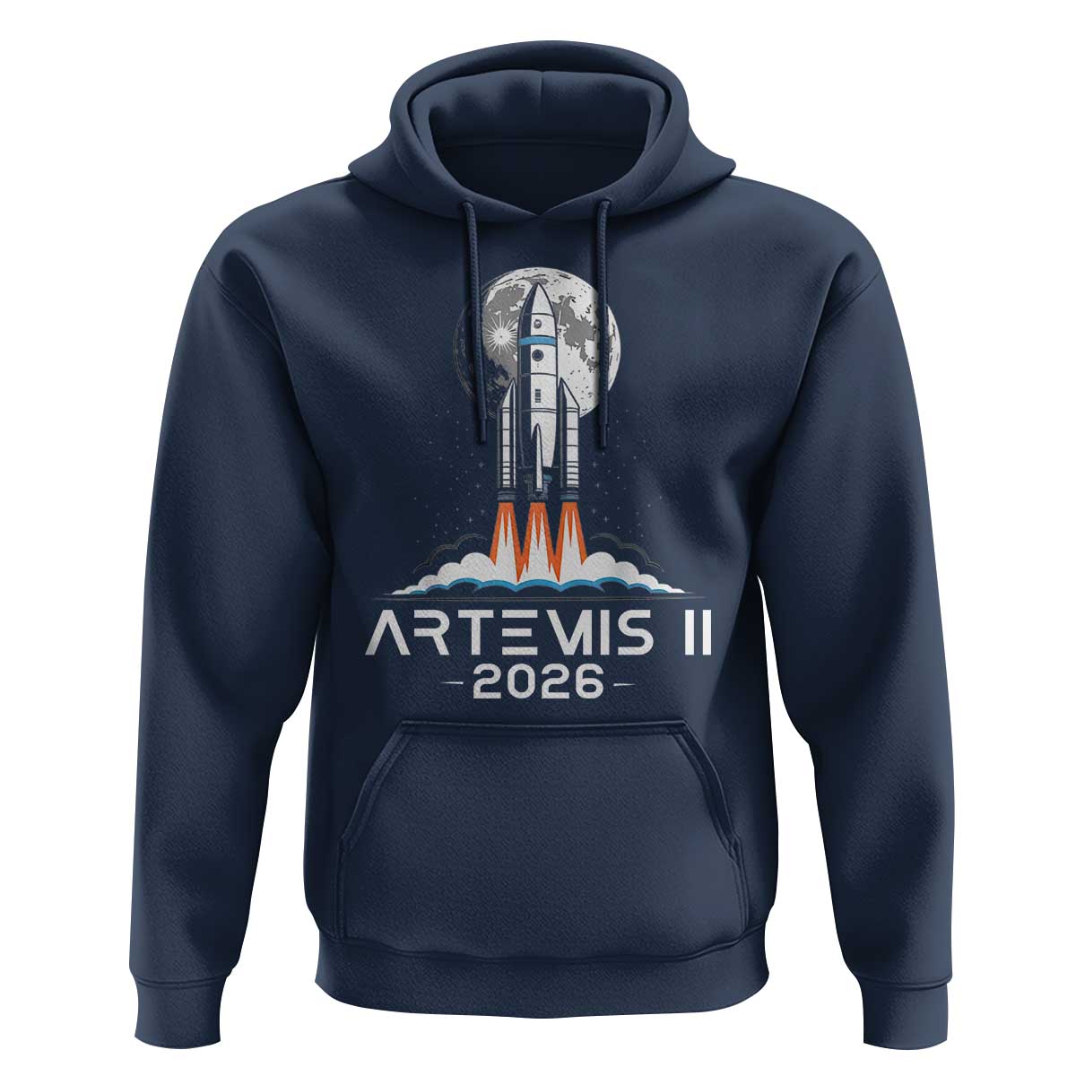 Lunar Journey 2026 Retro Rocket Launch Hoodie Space Exploration Astronomy Enthusiasts Sci-Fi Lovers