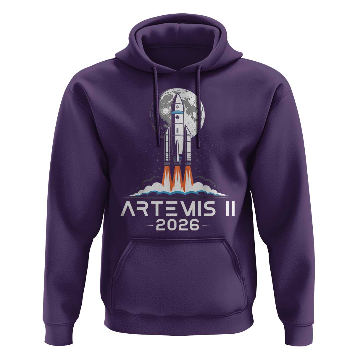 Lunar Journey 2026 Retro Rocket Launch Hoodie Space Exploration Astronomy Enthusiasts Sci-Fi Lovers