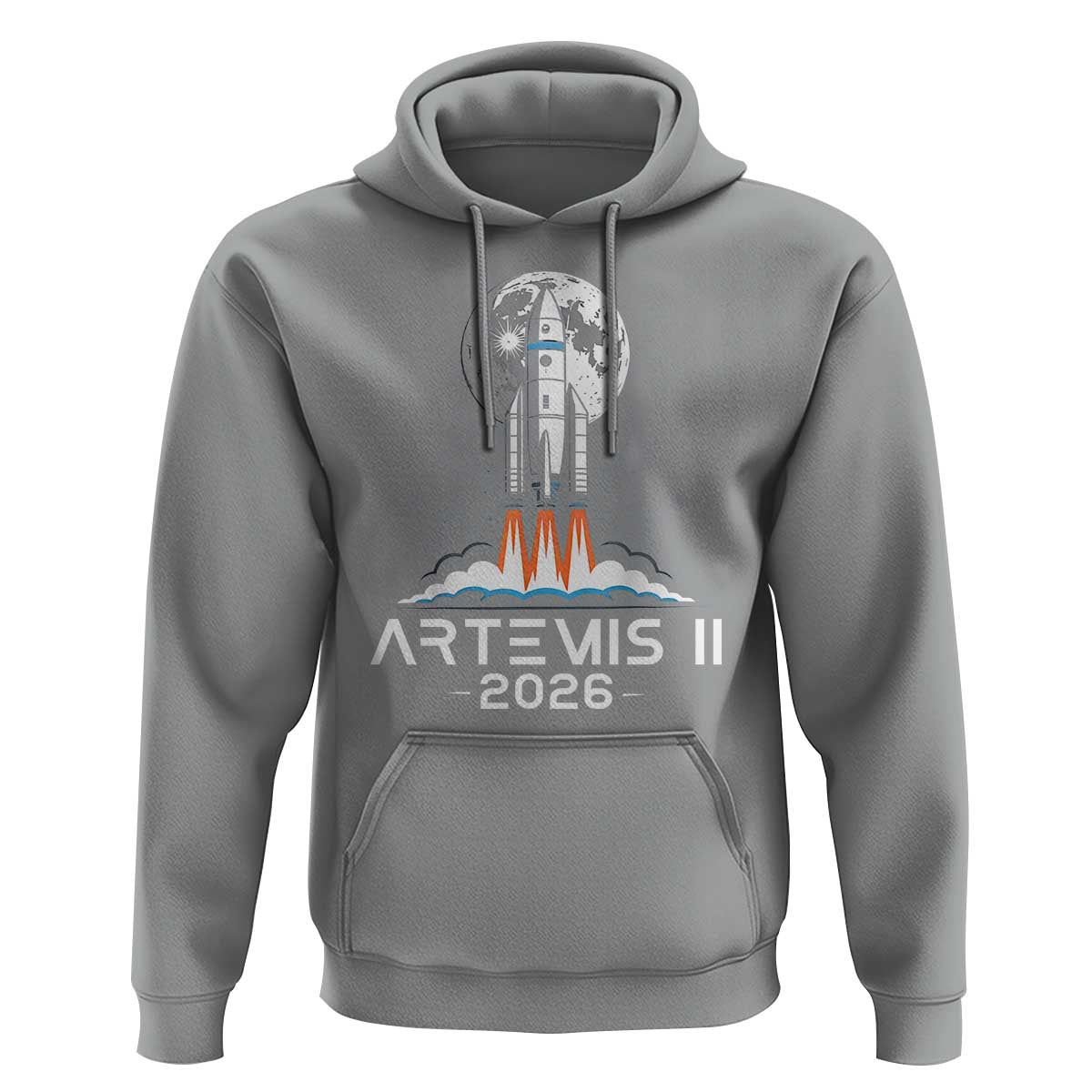 Lunar Journey 2026 Retro Rocket Launch Hoodie Space Exploration Astronomy Enthusiasts Sci-Fi Lovers