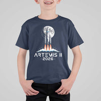 Lunar Journey 2026 Retro Rocket Launch T Shirt For Kid Space Exploration Astronomy Enthusiasts Sci-Fi Lovers
