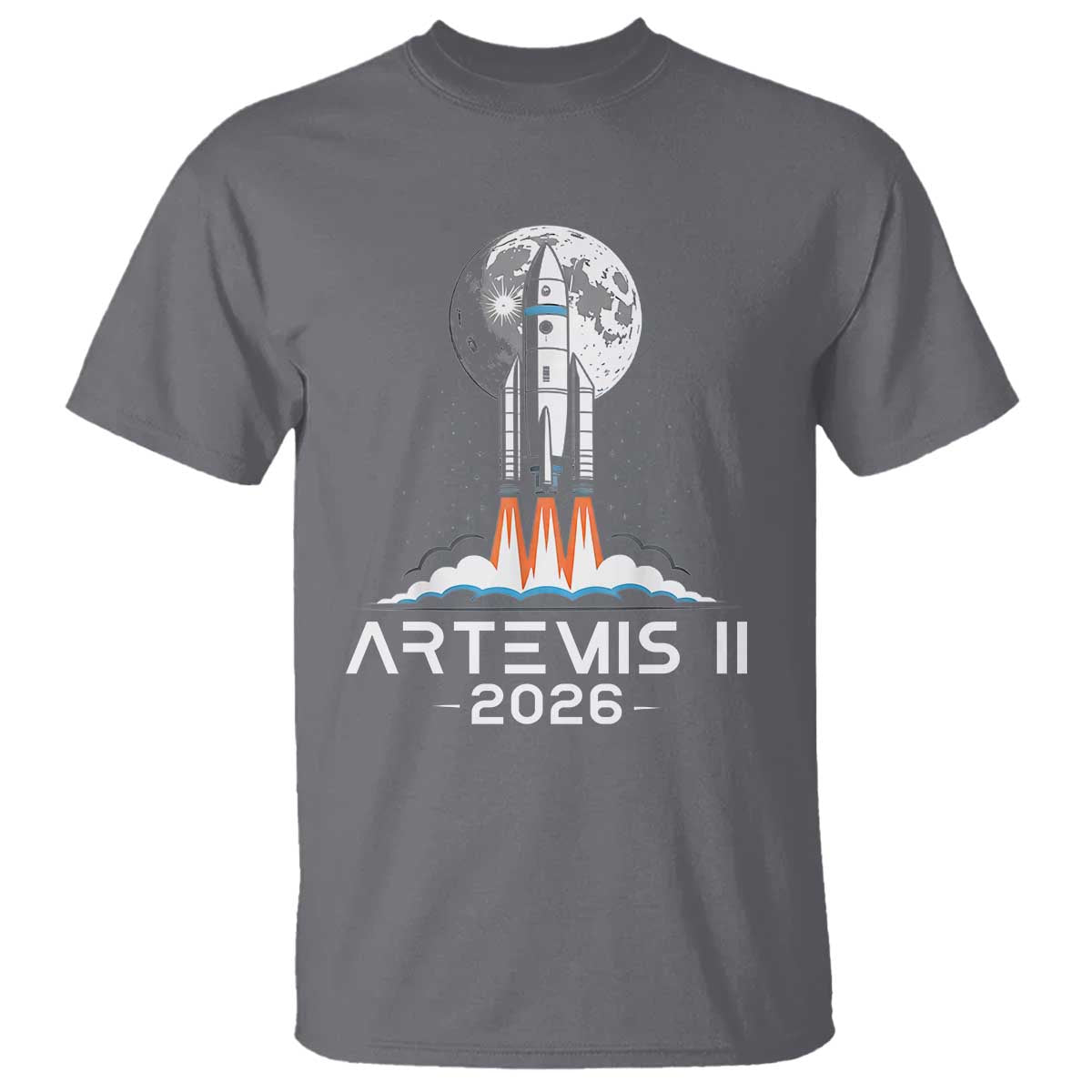 Lunar Journey 2026 Retro Rocket Launch T Shirt Space Exploration Astronomy Enthusiasts Sci-Fi Lovers