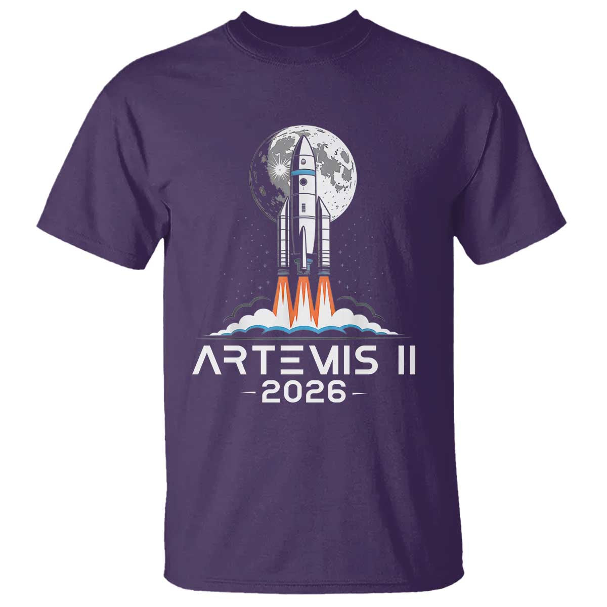 Lunar Journey 2026 Retro Rocket Launch T Shirt Space Exploration Astronomy Enthusiasts Sci-Fi Lovers