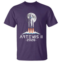 Lunar Journey 2026 Retro Rocket Launch T Shirt Space Exploration Astronomy Enthusiasts Sci-Fi Lovers
