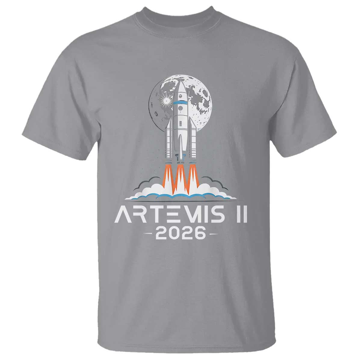 Lunar Journey 2026 Retro Rocket Launch T Shirt Space Exploration Astronomy Enthusiasts Sci-Fi Lovers