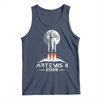 Lunar Journey 2026 Retro Rocket Launch Tank Top Space Exploration Astronomy Enthusiasts Sci-Fi Lovers
