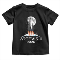 Lunar Journey 2026 Retro Rocket Launch Toddler T Shirt Space Exploration Astronomy Enthusiasts Sci-Fi Lovers