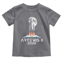Lunar Journey 2026 Retro Rocket Launch Toddler T Shirt Space Exploration Astronomy Enthusiasts Sci-Fi Lovers