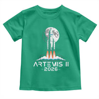 Lunar Journey 2026 Retro Rocket Launch Toddler T Shirt Space Exploration Astronomy Enthusiasts Sci-Fi Lovers