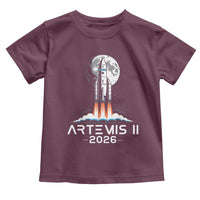Lunar Journey 2026 Retro Rocket Launch Toddler T Shirt Space Exploration Astronomy Enthusiasts Sci-Fi Lovers