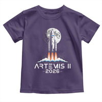 Lunar Journey 2026 Retro Rocket Launch Toddler T Shirt Space Exploration Astronomy Enthusiasts Sci-Fi Lovers