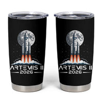 Lunar Journey 2026 Retro Rocket Launch Tumbler Cup Space Exploration Astronomy Enthusiasts Sci-Fi Lovers