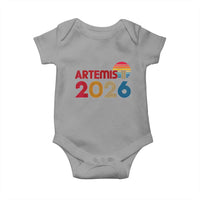 2026 Lunar Mission Retro Sunset Baby Onesie Vintage Space Exploration Astronomy Enthusiasts Sci-Fi Lovers