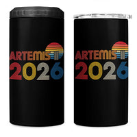 2026 Lunar Mission Retro Sunset 4 in 1 Can Cooler Tumbler Vintage Space Exploration Astronomy Enthusiasts Sci-Fi Lovers