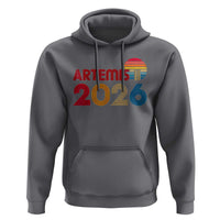 2026 Lunar Mission Retro Sunset Hoodie Vintage Space Exploration Astronomy Enthusiasts Sci-Fi Lovers