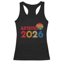 2026 Lunar Mission Retro Sunset Racerback Tank Top Vintage Space Exploration Astronomy Enthusiasts Sci-Fi Lovers