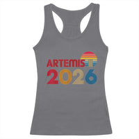 2026 Lunar Mission Retro Sunset Racerback Tank Top Vintage Space Exploration Astronomy Enthusiasts Sci-Fi Lovers