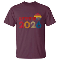 2026 Lunar Mission Retro Sunset T Shirt Vintage Space Exploration Astronomy Enthusiasts Sci-Fi Lovers