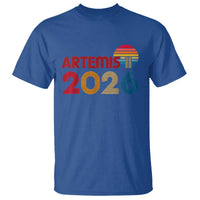2026 Lunar Mission Retro Sunset T Shirt Vintage Space Exploration Astronomy Enthusiasts Sci-Fi Lovers