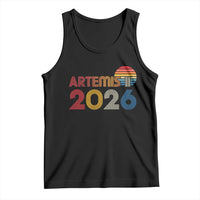2026 Lunar Mission Retro Sunset Tank Top Vintage Space Exploration Astronomy Enthusiasts Sci-Fi Lovers
