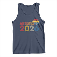2026 Lunar Mission Retro Sunset Tank Top Vintage Space Exploration Astronomy Enthusiasts Sci-Fi Lovers