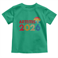 2026 Lunar Mission Retro Sunset Toddler T Shirt Vintage Space Exploration Astronomy Enthusiasts Sci-Fi Lovers