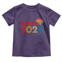 2026 Lunar Mission Retro Sunset Toddler T Shirt Vintage Space Exploration Astronomy Enthusiasts Sci-Fi Lovers