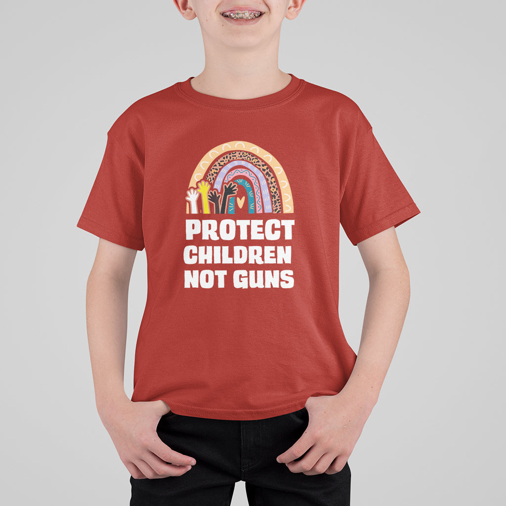 Gun Violence Awareness T Shirt For Kid Protect Children Not Guns In June We Wear Orange Day End Gun Violence Rainbow - Wonder Print Shop